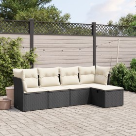 5-teiliges Gartenmöbel-Set und schwarze synthetische Rattankissen von , Gartensets - Ref: Foro24-3263132, Preis: 316,99 €, Ra...