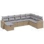 Gartensofa-Set mit beigem Kissenmix, 8-teilig aus PE-Rattan von , Gartensets - Ref: Foro24-3263585, Preis: 558,38 €, Rabatt: %