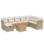 9-teiliges Gartensofa-Set mit beigen synthetischen Rattankissen von , Gartensets - Ref: Foro24-3264761, Preis: 696,60 €, Raba...