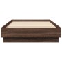 Brown oak engineered wood bed frame 90x200 cm by , Beds and slatted bases - Ref: Foro24-839608, Price: 108,99 €, Discount: %