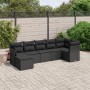 7-teiliges Garten-Essset und schwarze Kissen aus synthetischem Rattan von , Gartensets - Ref: Foro24-3263191, Preis: 417,32 €...