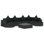 Set muebles de jardín y cojines 8 piezas ratán sintético negro de vidaXL, Conjuntos de jardín - Ref: Foro24-46751, Precio: 71...