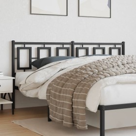 Black metal headboard 180 cm by , Headboards and footboards - Ref: Foro24-374277, Price: 50,08 €, Discount: %