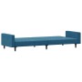 2-seater sofa bed with blue velvet stool by , Sofas - Ref: Foro24-3216235, Price: 291,27 €, Discount: %