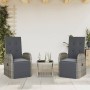 3-piece garden dining set with gray synthetic rattan cushions by , Garden sets - Ref: Foro24-3277627, Price: 367,74 €, Discou...