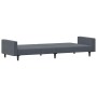 Sofá cama de 2 plazas con taburete terciopelo gris oscuro de , Sofás - Ref: Foro24-3216237, Precio: 300,10 €, Descuento: %