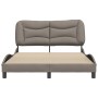 Estructura de cama con cabecero de tela gris taupe 120x200 cm de , Camas y somieres - Ref: Foro24-3207762, Precio: 197,99 €, ...