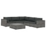 Set de muebles de jardín 6 pzas y cojines ratán sintético gris de vidaXL, Conjuntos de jardín - Ref: Foro24-46771, Precio: 77...