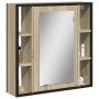 Armario con espejo de baño madera roble Sonoma 60x16x60 cm de , Tocadores - Ref: Foro24-842427, Precio: 111,30 €, Descuento: %