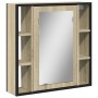 Armario con espejo de baño madera roble Sonoma 60x16x60 cm de , Tocadores - Ref: Foro24-842427, Precio: 111,30 €, Descuento: %