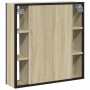 Armario con espejo de baño madera roble Sonoma 60x16x60 cm de , Tocadores - Ref: Foro24-842427, Precio: 111,30 €, Descuento: %