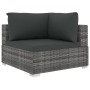 Set de muebles de jardín 6 pzas y cojines ratán sintético gris de vidaXL, Conjuntos de jardín - Ref: Foro24-46771, Precio: 77...