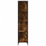 Bookcase with 4 smoked oak wood steps 139x33.5x149 cm by , Bookcases and shelves - Ref: Foro24-842478, Price: 136,66 €, Disco...