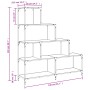 Bookcase with 4 smoked oak wood steps 139x33.5x149 cm by , Bookcases and shelves - Ref: Foro24-842478, Price: 136,66 €, Disco...