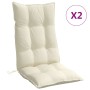 Kissen für Hochlehner, 2 Stück, cremefarbener Oxford-Stoff von , Kissen für Stühle und Sofas - Ref: Foro24-377608, Preis: 65,...