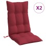 2 Stück Stuhlkissen mit hoher Rückenlehne, roter roter Oxford-Stoff von , Kissen für Stühle und Sofas - Ref: Foro24-377629, P...