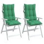 Cojines de silla con respaldo alto 2 uds tela Oxford verde de , Cojines para sillas y sofás - Ref: Foro24-377617, Precio: 47,...