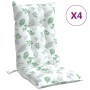 High back chair cushions 4 pcs Oxford fabric printed leaves by , Cushions for chairs and sofas - Ref: Foro24-377657, Price: 7...