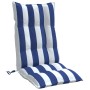 High back chair cushions 4 pcs blue white striped Oxford fabric by , Cushions for chairs and sofas - Ref: Foro24-377648, Pric...