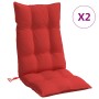 Cojines de silla con respaldo alto 2 uds tela Oxford rojo de , Cojines para sillas y sofás - Ref: Foro24-377620, Precio: 53,9...