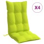 High back chair cushions 4 pcs glossy green Oxford fabric by , Cushions for chairs and sofas - Ref: Foro24-377636, Price: 60,...