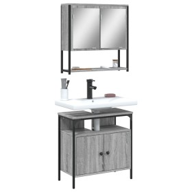 Set de muebles de baño 2 pzas madera contrachapada gris sonoma de , Muebles de baño - Ref: Foro24-3214658, Precio: 106,27 €, ...