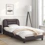 Bed frame with headboard gray synthetic leather 90x200 cm by , Beds and slatted bases - Ref: Foro24-3207977, Price: 157,91 €,...