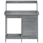 Mesa para macetas y armario madera abeto gris 110,5x45x124,5 cm de , Soportes para macetas - Ref: Foro24-156345, Precio: 158,...