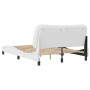 Estructura de cama cabecero cuero sintético blanco 120x200 cm de , Camas y somieres - Ref: Foro24-3207989, Precio: 232,74 €, ...