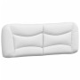 White synthetic leather headboard bed frame 120x200 cm by , Beds and slatted bases - Ref: Foro24-3207989, Price: 204,13 €, Di...