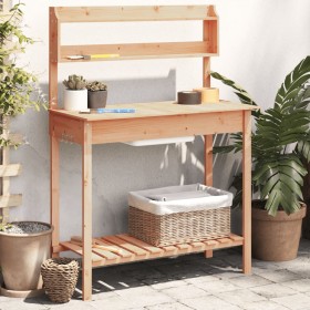 Potting table with sink fir wood 147.5x44x139.5 cm by , Pot stands - Ref: Foro24-156347, Price: 107,24 €, Discount: %