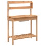 Potting table with sink fir wood 147.5x44x139.5 cm by , Pot stands - Ref: Foro24-156347, Price: 98,13 €, Discount: %