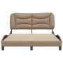 Estructura de cama cabecero cuero sintético capuchino 140x200cm de , Camas y somieres - Ref: Foro24-3208006, Precio: 243,52 €...