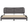 Estructura de cama con cabecero cuero sintético gris 180x200cm de , Camas y somieres - Ref: Foro24-3208019, Precio: 236,99 €,...