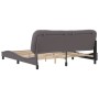 Estructura de cama con cabecero cuero sintético gris 180x200cm de , Camas y somieres - Ref: Foro24-3208019, Precio: 236,99 €,...