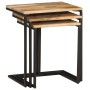 Stackable tables 3 pieces solid acacia wood by , Side tables - Ref: Foro24-372724, Price: 74,79 €, Discount: %