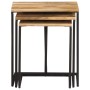 Stackable tables 3 pieces solid acacia wood by , Side tables - Ref: Foro24-372724, Price: 74,79 €, Discount: %