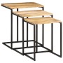 Stackable tables 3 pieces solid acacia wood by , Side tables - Ref: Foro24-372724, Price: 74,79 €, Discount: %