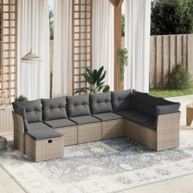 8-teiliges Gartensofa-Set und graue synthetische Rattankissen von , Gartensets - Ref: Foro24-3263276, Preis: 511,99 €, Rabatt: %