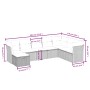 8-teiliges Gartensofa-Set und graue synthetische Rattankissen von , Gartensets - Ref: Foro24-3263276, Preis: 508,62 €, Rabatt: %