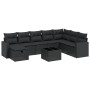 8-piece garden sofa set and black synthetic rattan cushions by , Garden sets - Ref: Foro24-3263591, Price: 538,33 €, Discount: %