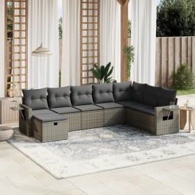 8-teiliges Gartensofa-Set und graue synthetische Rattankissen von , Gartensets - Ref: Foro24-3263896, Preis: 534,99 €, Rabatt: %