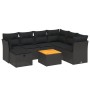 8-piece garden sofa set and black synthetic rattan cushions by , Garden sets - Ref: Foro24-3264737, Price: 459,45 €, Discount: %