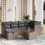 7-teiliges Gartensofa-Set mit grauen PE-Rattan-Kissen von , Gartensets - Ref: Foro24-3264728, Preis: 433,47 €, Rabatt: %