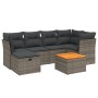 7-teiliges Gartensofa-Set mit grauen PE-Rattan-Kissen von , Gartensets - Ref: Foro24-3264728, Preis: 433,47 €, Rabatt: %