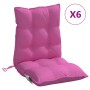 Kissen für niedrige Rückenlehne, 6 Stück, rosa Oxford-Stoff von , Kissen für Stühle und Sofas - Ref: Foro24-377733, Preis: 96...