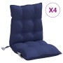 Kissen für niedrige Rückenlehne, 4 Stück, marineblauer Oxford-Stoff von , Kissen für Stühle und Sofas - Ref: Foro24-377738, P...