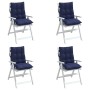 Low back chair cushions 4 pcs navy blue Oxford fabric by , Cushions for chairs and sofas - Ref: Foro24-377738, Price: 82,05 €...