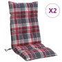 High back chair cushions 2 pcs Oxford fabric red plaid by , Cushions for chairs and sofas - Ref: Foro24-377641, Price: 54,90 ...