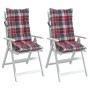 High back chair cushions 2 pcs Oxford fabric red plaid by , Cushions for chairs and sofas - Ref: Foro24-377641, Price: 54,90 ...